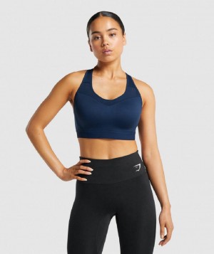 Αθλητικο Σουτιεν Gymshark Open Back γυναικεια σκουρο μπλε | GR_AZ4310