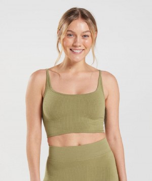 Αθλητικο Σουτιεν Gymshark Pause Seamless Bralette γυναικεια πρασινο | GR_SG7255