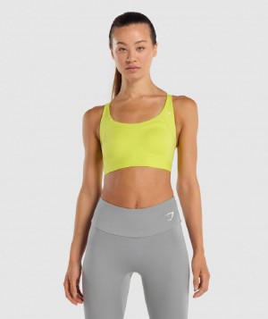 Αθλητικο Σουτιεν Gymshark Racer Back γυναικεια κίτρινα | GR_ZI2150