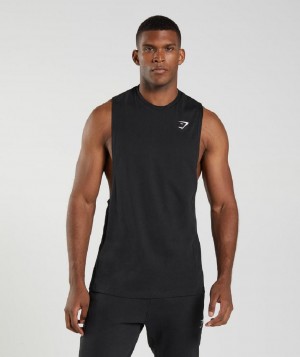 αμανικα μπλουζακια Gymshark React Drop Arm ανδρικα μαυρα | GR_EC9677