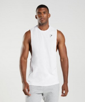 αμανικα μπλουζακια Gymshark React Drop Arm ανδρικα ασπρα | GR_EG2620