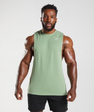 αμανικα μπλουζακια Gymshark React Drop Arm ανδρικα πρασινο | GR_NN4560