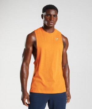 αμανικα μπλουζακια Gymshark React Drop Arm ανδρικα πορτοκαλι | GR_TC6301