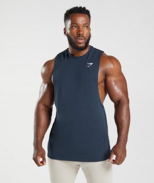 αμανικα μπλουζακια Gymshark React Drop Arm ανδρικα σκουρο μπλε | GR_EE8811