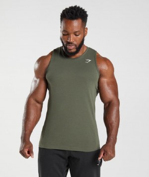 αμανικα μπλουζακια Gymshark React ανδρικα Ελιά | GR_YJ5907