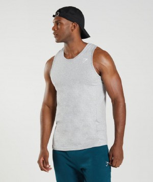 αμανικα μπλουζακια Gymshark React ανδρικα ανοιχτο γκρι | GR_XC1984