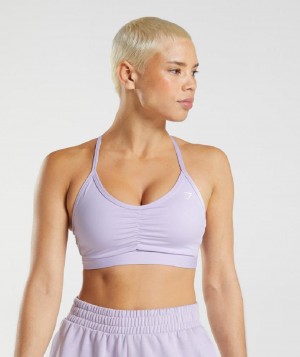 Αθλητικο Σουτιεν Gymshark Ruched γυναικεια μωβ | GR_BO6557