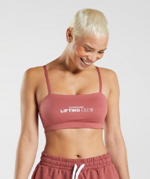 Αθλητικο Σουτιεν Gymshark Social Club γυναικεια ροζ καφε | GR_TC5878