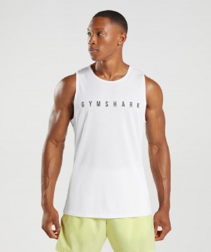 αμανικα μπλουζακια Gymshark Sport Stripe ανδρικα ασπρα | GR_XC8917