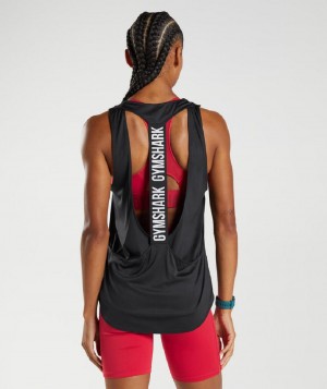 αμανικα μπλουζακια Gymshark Training Brandmark γυναικεια μαυρα | GR_YQ3221