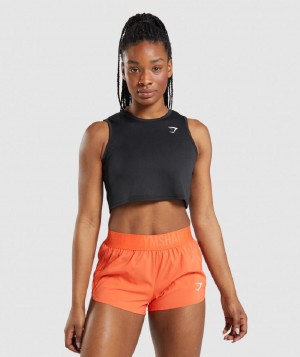 αμανικα μπλουζακια Gymshark Training Crop γυναικεια μαυρα | GR_CR6521