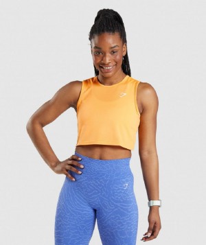 αμανικα μπλουζακια Gymshark Training Crop γυναικεια βερίκοκο πορτοκαλι | GR_VV7670