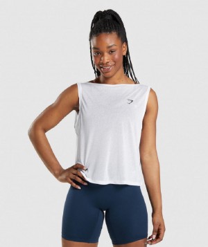 αμανικα μπλουζακια Gymshark Training Oversized γυναικεια ασπρα | GR_VV1627