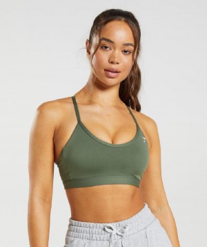 Αθλητικο Σουτιεν Gymshark V Neck γυναικεια Ελιά | GR_SU3099