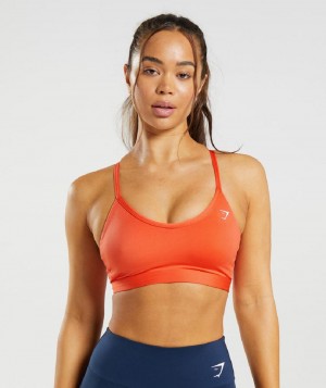 Αθλητικο Σουτιεν Gymshark V Neck γυναικεια πορτοκαλι | GR_YJ3861