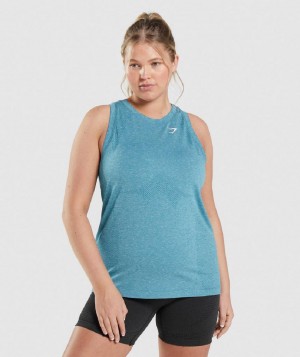 αμανικα μπλουζακια Gymshark Vital Seamless 2.0 Light γυναικεια τυρκουάζ | GR_UV5293