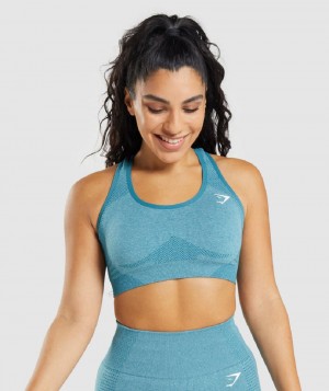 Αθλητικο Σουτιεν Gymshark Vital Seamless 2.0 γυναικεια τυρκουάζ | GR_YJ3316