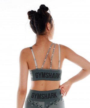 Αθλητικο Σουτιεν Gymshark Wtflex Cyborg Seamless γυναικεια γκρι μαυρα ανοιχτο γκρι | GR_O5683