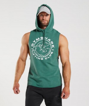 Φουτερ με Κουκουλα Gymshark Legacy Drop Arm ανδρικα πρασινο | GR_Q4224