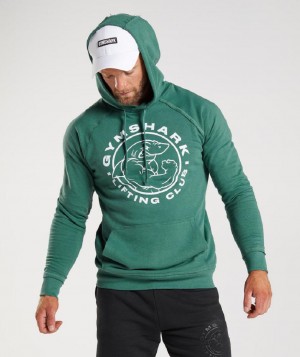 Φουτερ με Κουκουλα Gymshark Legacy ανδρικα πρασινο | GR_EE6447