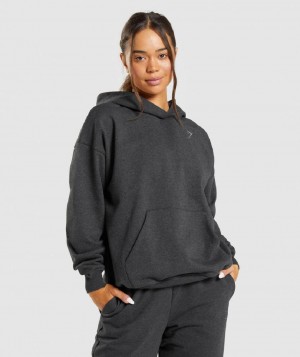 Φουτερ με Κουκουλα Gymshark Rest Day Sweats γυναικεια μαυρα | GR_TG8593