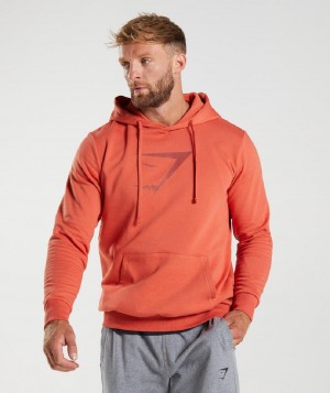 Φουτερ με Κουκουλα Gymshark Sharkhead Infill ανδρικα κοκκινα | GR_VV6832