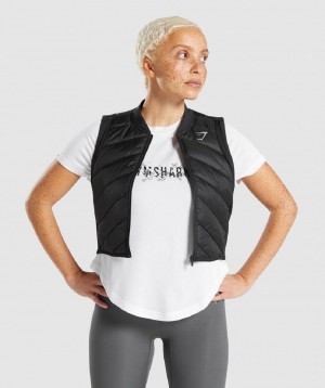 τρέξιμο με κουκούλα Gymshark Speed Gilet γυναικεια μαυρα | GR_EG6817