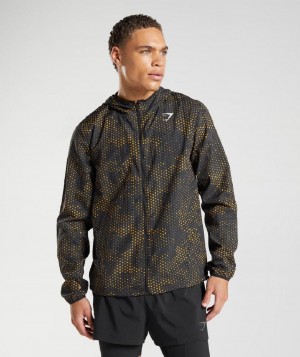 τρέξιμο με κουκούλα Gymshark Sport Windbreaker ανδρικα κίτρινα | GR_QX4985