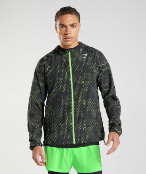 τρέξιμο με κουκούλα Gymshark Sport Windbreaker ανδρικα ανοιχτο πρασινο | GR_QZ2520