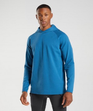 Φουτερ με Κουκουλα Gymshark Studio ανδρικα μπλε | GR_CR4555