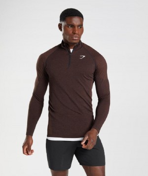 τρέξιμο με κουκούλα Gymshark Vital Light 1/4 Zip ανδρικα ροζ καφε μαυρα | GR_ED7800