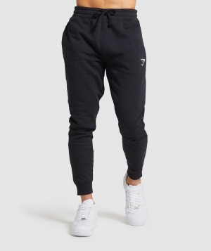 παντελονι jogger Gymshark Crest ανδρικα μαυρα | GR_MI8113