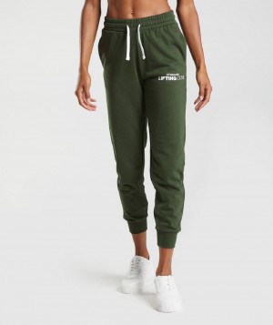 παντελονι jogger Gymshark Social Club γυναικεια Ελιά | GR_QZ6373