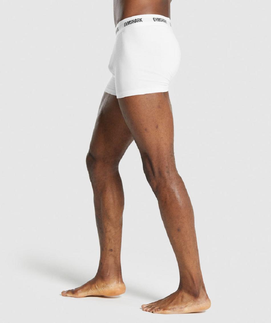 Boxer Gymshark Boxers 2pk ανδρικα ασπρα | GR_K2823
