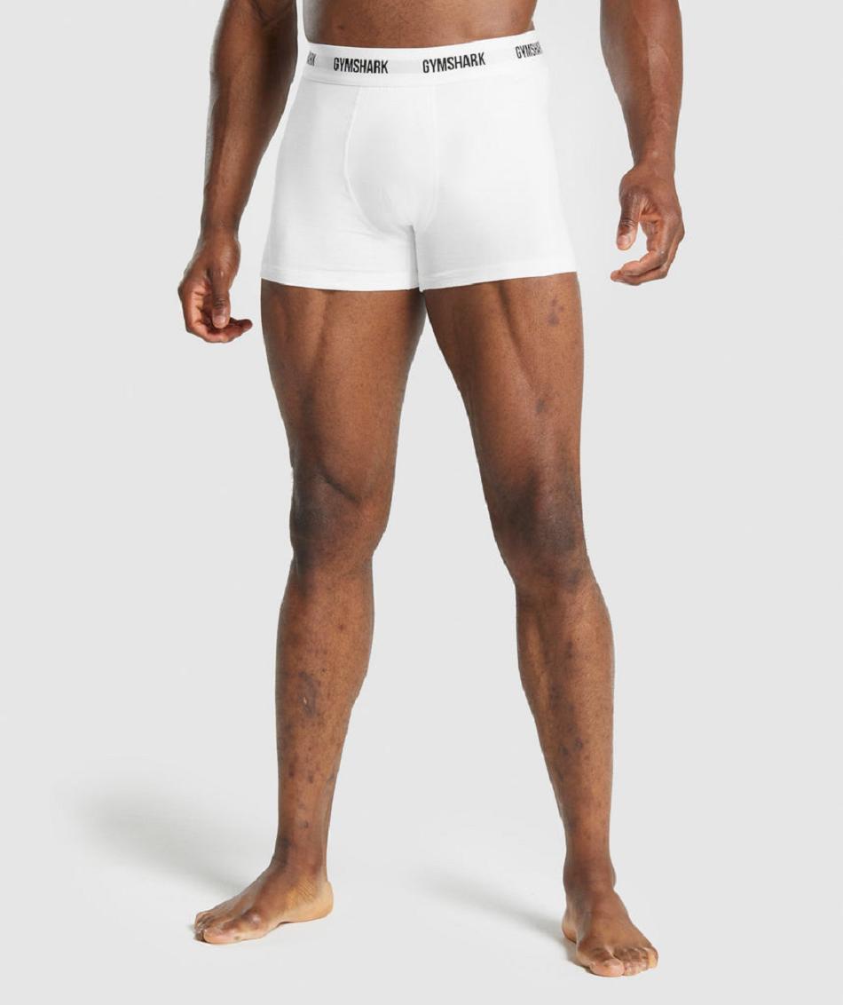 Boxer Gymshark Boxers 2pk ανδρικα ασπρα | GR_K2823