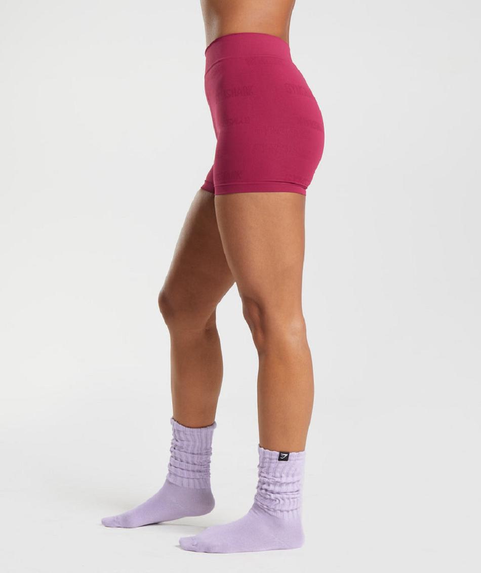 Boxer Gymshark Seamless Jacquard γυναικεια ροζ | GR_BH5975