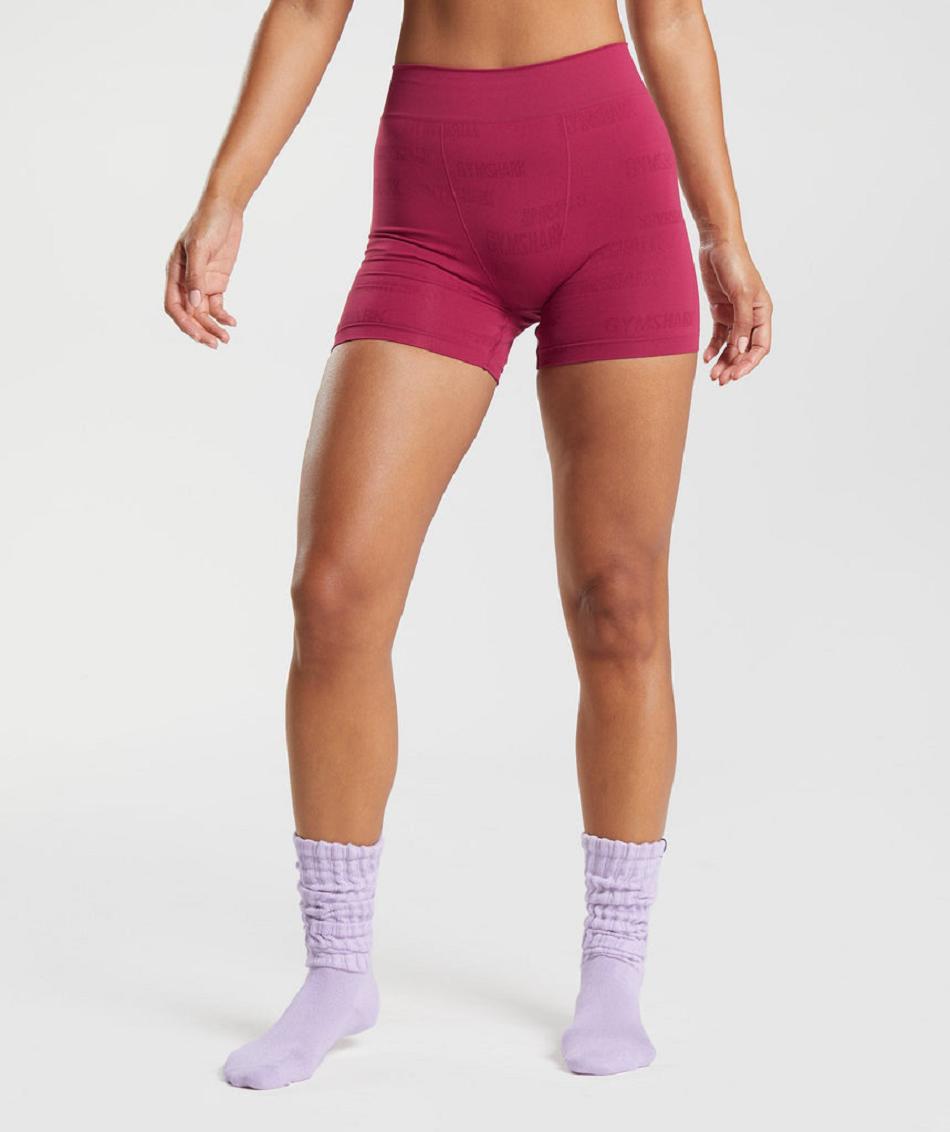 Boxer Gymshark Seamless Jacquard γυναικεια ροζ | GR_BH5975