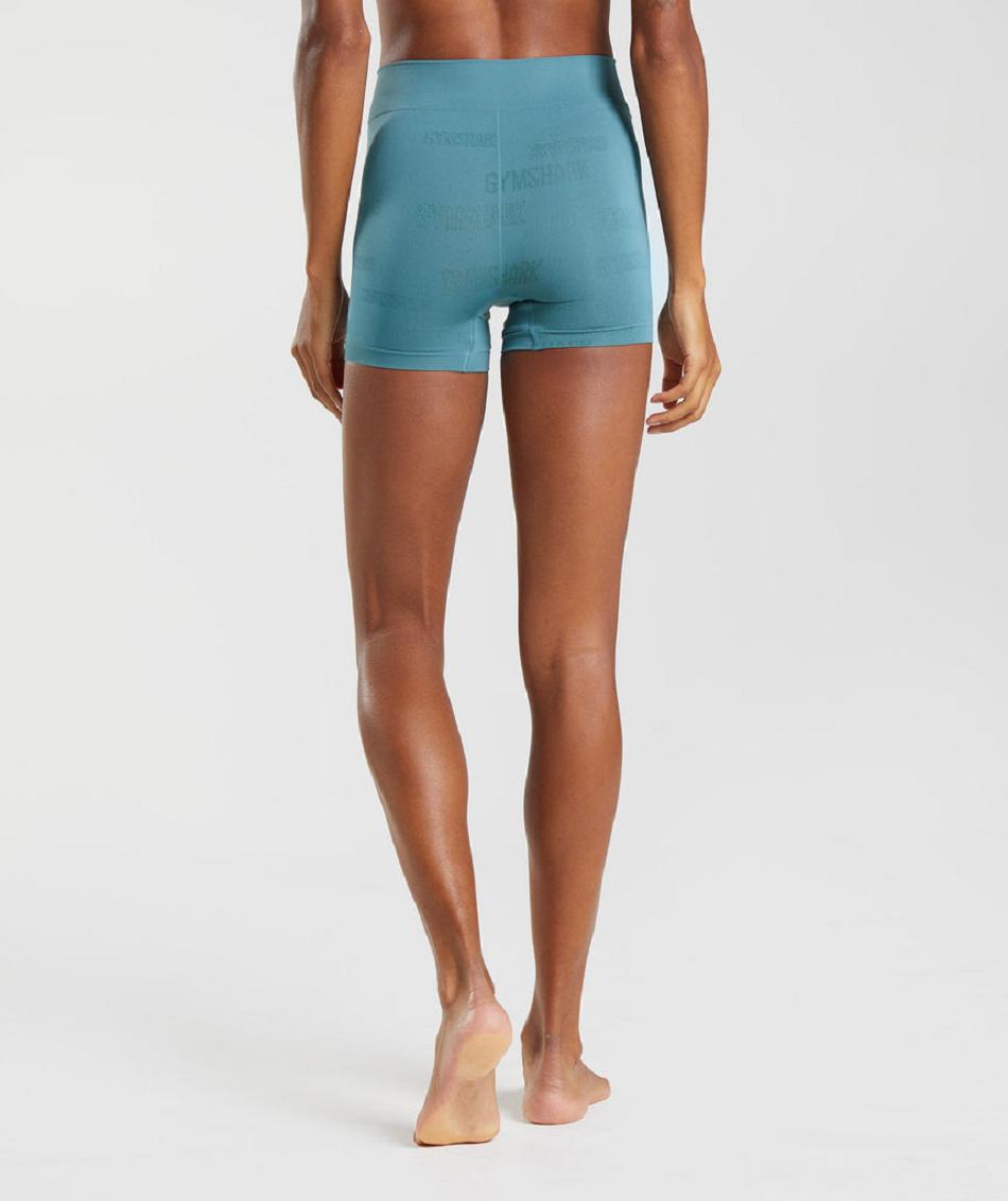Boxer Gymshark Seamless Jacquard γυναικεια μπλε | GR_MI2554