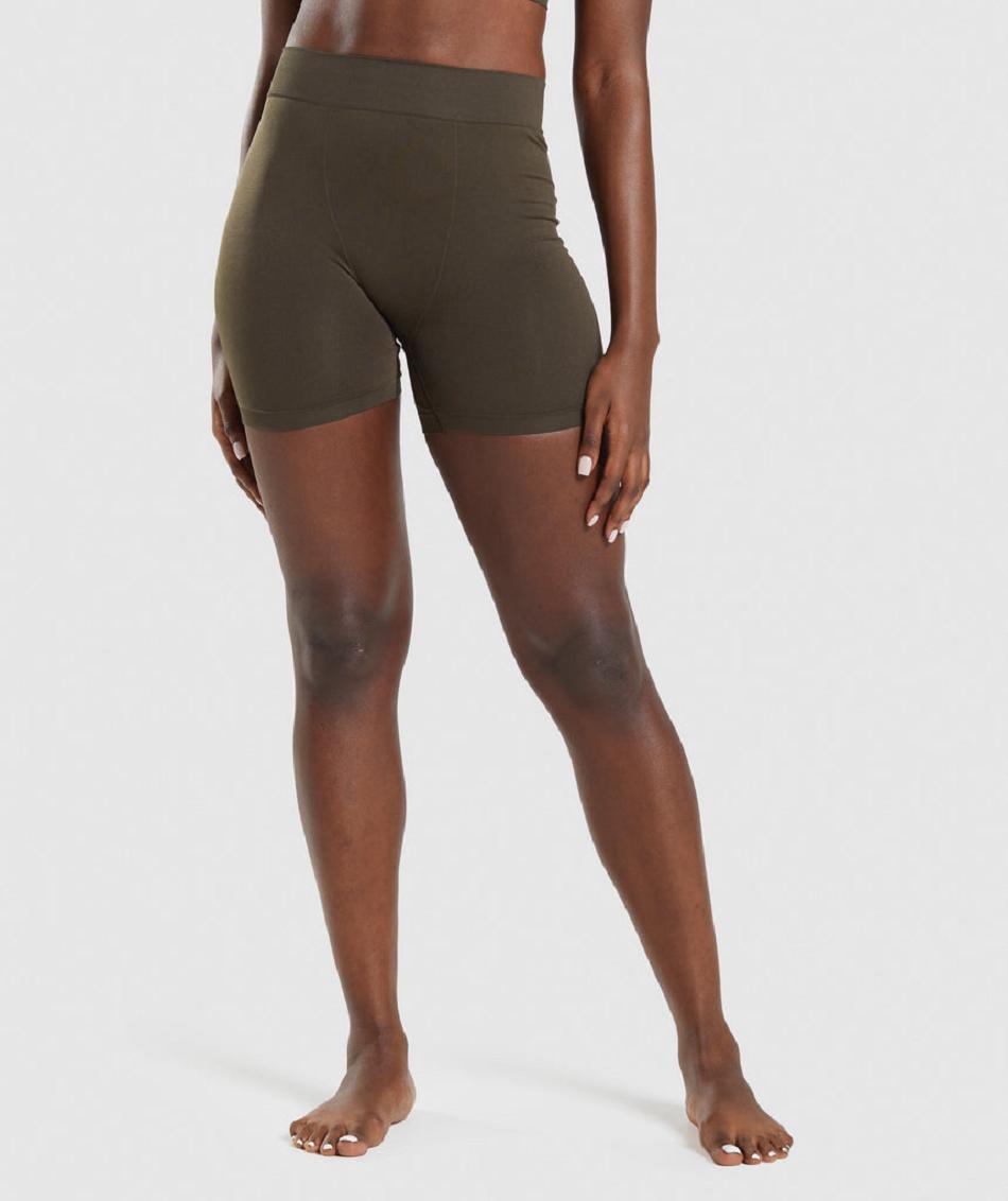Boxer Gymshark Seamless γυναικεια καφε | GR_SG2729