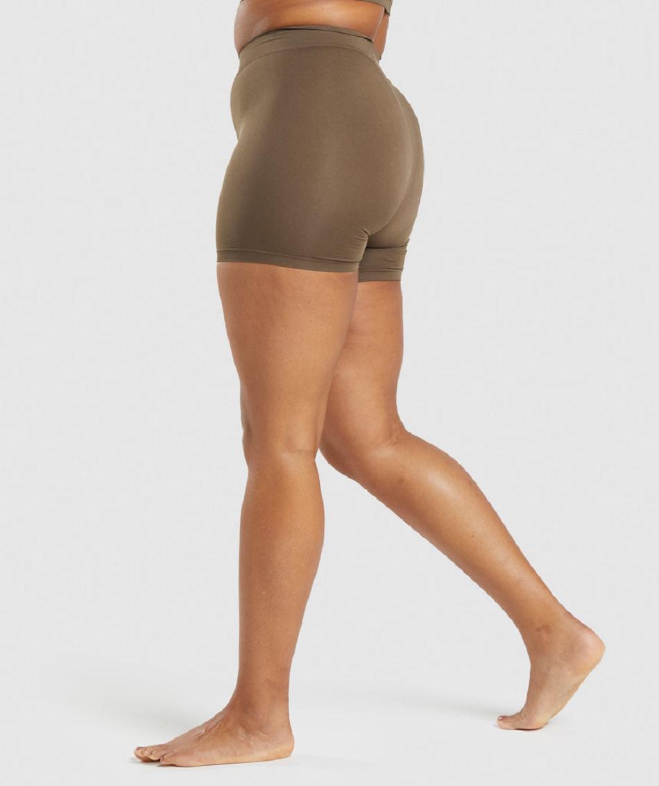 Boxer Gymshark Seamless γυναικεια καφε | GR_XC9864