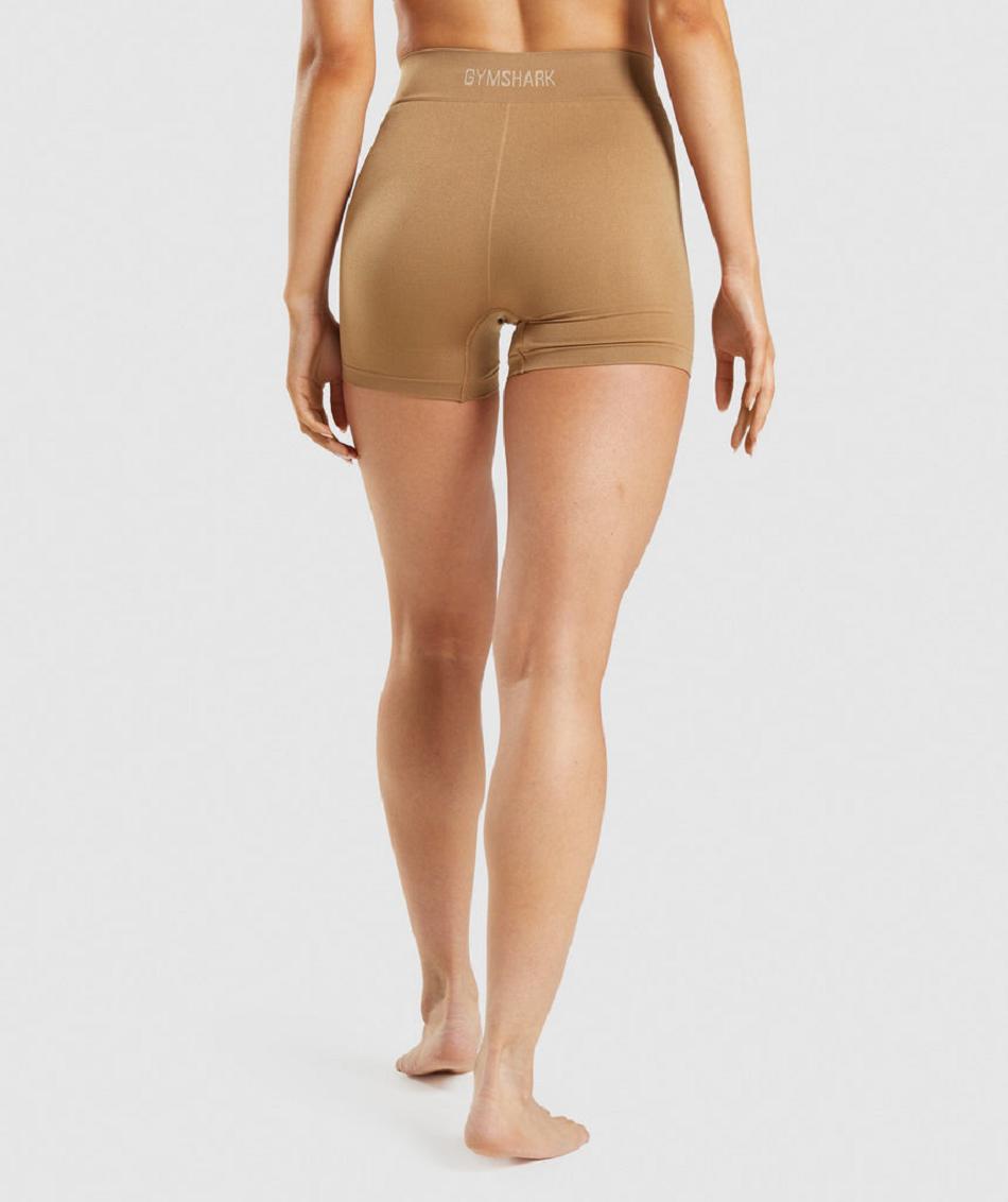 Boxer Gymshark Seamless γυναικεια ανοιχτο καφε | GR_EG1163