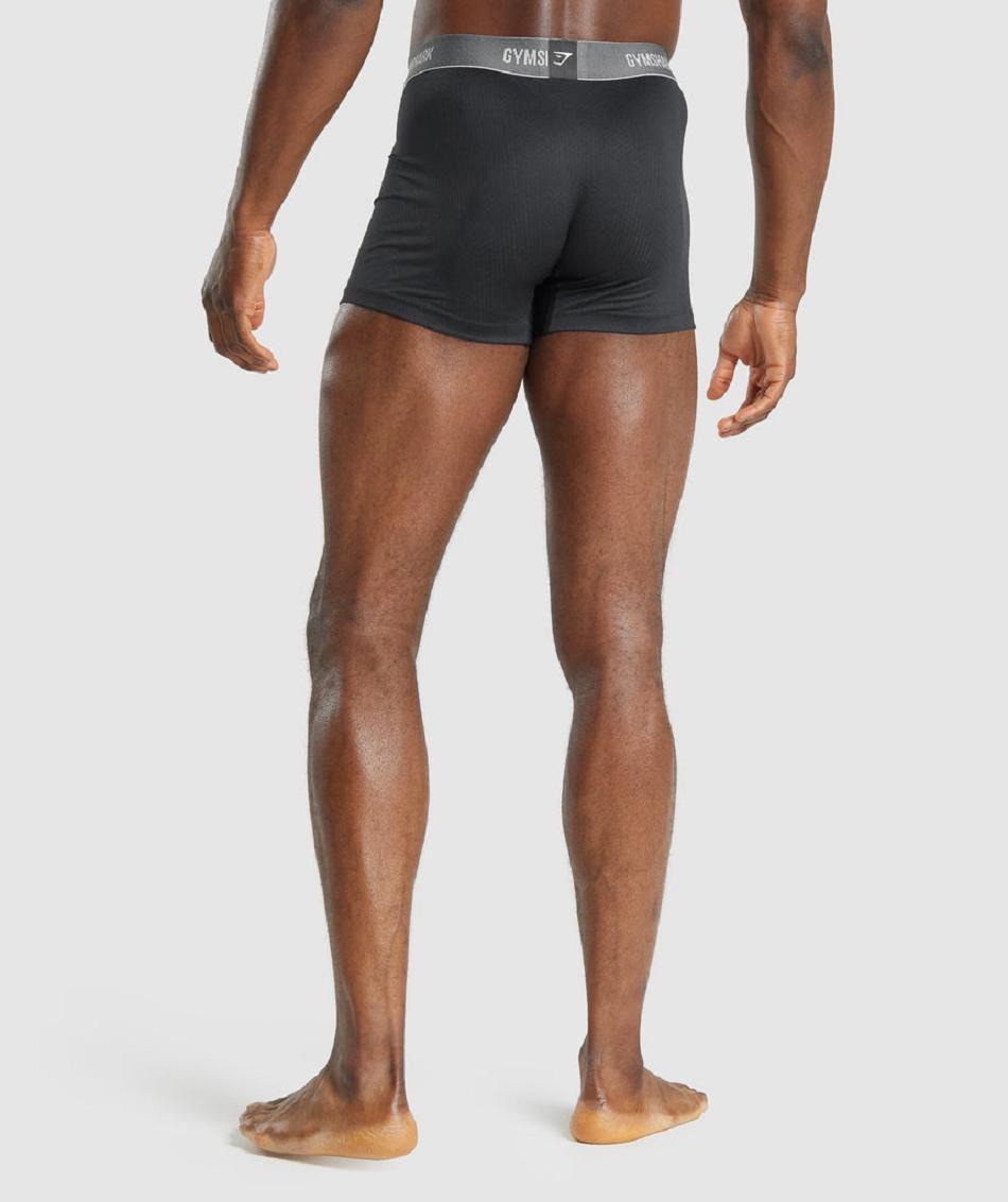Boxer Gymshark Sports Tech Boxers 2pk ανδρικα μαυρα | GR_QX7565
