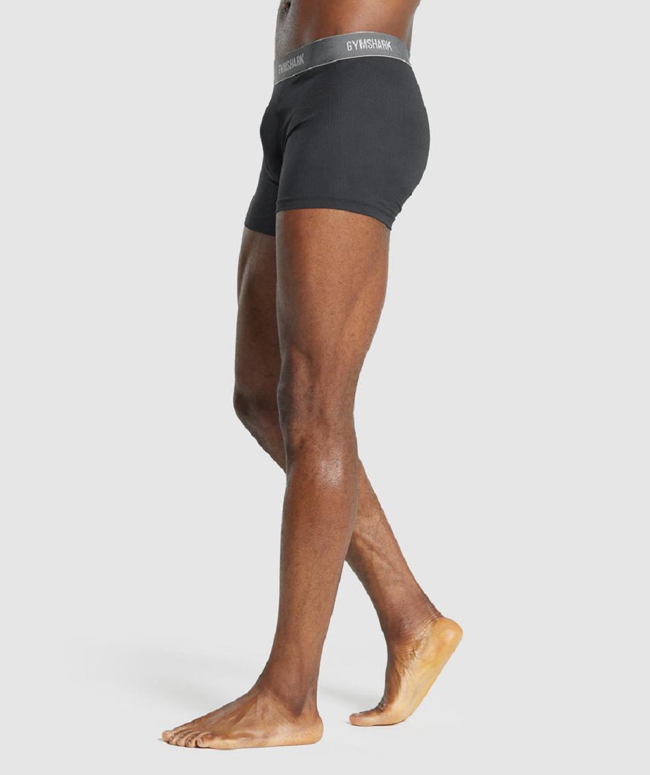 Boxer Gymshark Sports Tech Boxers 2pk ανδρικα μαυρα | GR_QX7565