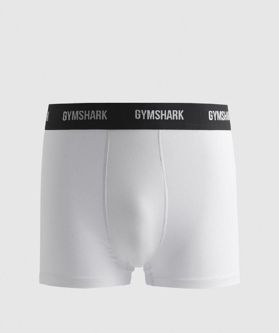 Boxer Gymshark Trunk 2pk ανδρικα ασπρα | GR_KO6031