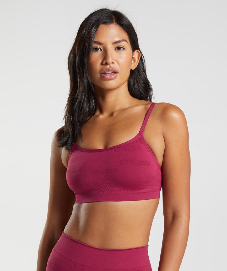 Bralette Gymshark Seamless Jacquard γυναικεια ροζ | GR_MI3968