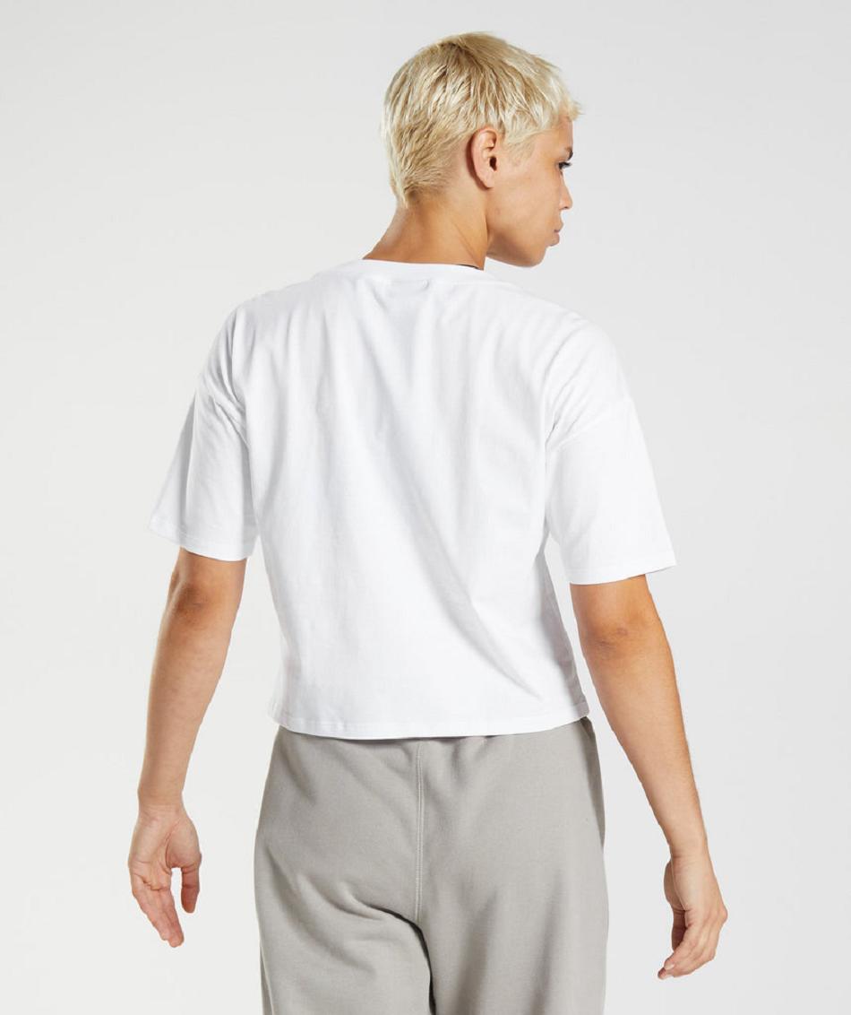Corp Tops Gymshark Gs10 Year Midi γυναικεια ασπρα | GR_O3548