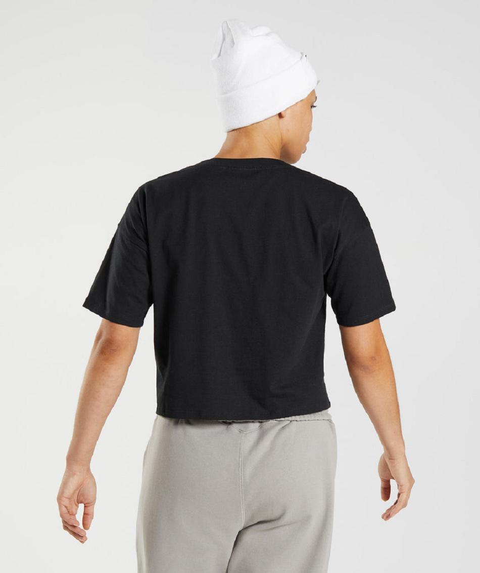 Corp Tops Gymshark Gs10 Year γυναικεια μαυρα | GR_UV2759