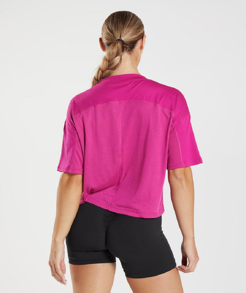 Corp Tops Gymshark Gs Power Midi γυναικεια ροζ | GR_QX6778