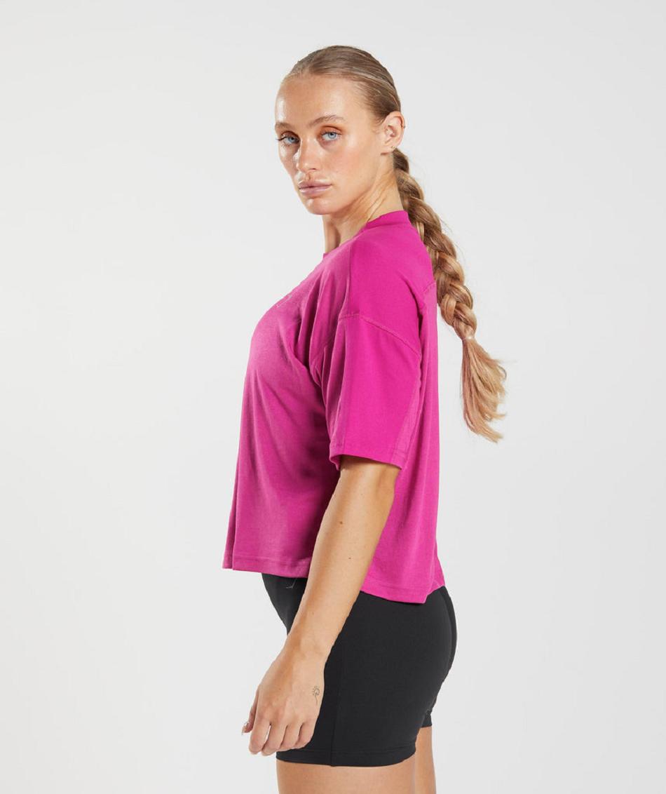 Corp Tops Gymshark Gs Power Midi γυναικεια ροζ | GR_QX6778