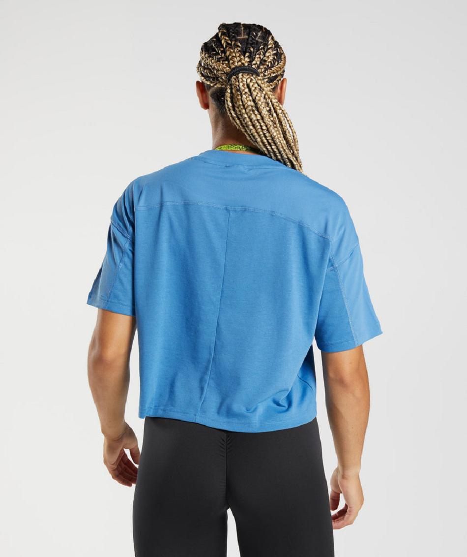 Corp Tops Gymshark Gs Power γυναικεια μπλε | GR_VV3453